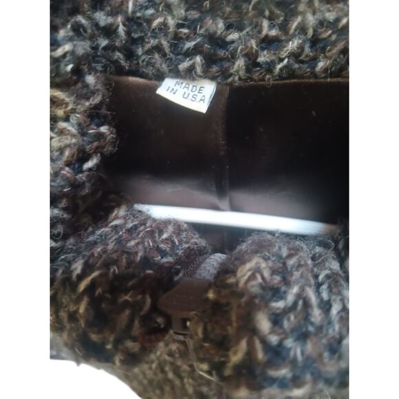 Vintage 80s Jacket Faux Fur Womens Size XL Brown Heavy Knit Union Made - Picture 10 of 13